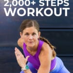 Pin for Pinterest of woman doing a low impact cardio workout